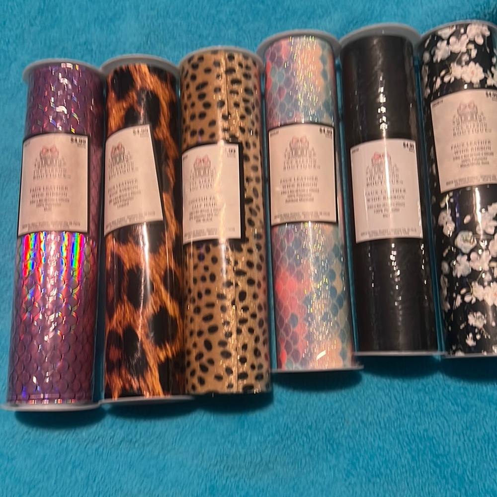 Faux leather rolls x6